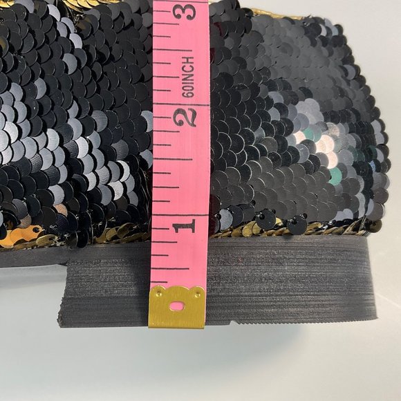 NEW AMALI Men's Slip On Gold/Black Sequins Loafers Flipp-428 size 15 - Picture 7 of 14